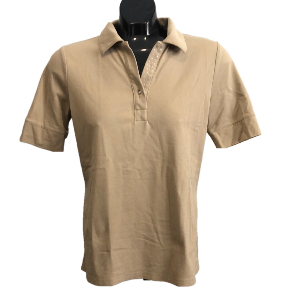 IZOD Performx Cool FX Tan Polo Shirt, Size Small